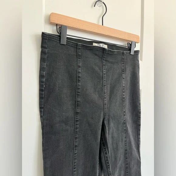 We the Free Penny Flare Jeans Womens 30 Black 70s Boho Free People Pull On - Picture 2 of 10